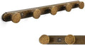 Goo-Ki 1 Pack Antique Brass Coat Rack Wall Mount Heavy Duty, Vintage Brass Towel Rack Zinc Alloy Coat Hooks Wall Mounted for Bag Hat Clothes Scarf by Home