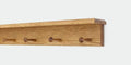 Oak Shaker Peg Rack with Shelf (Golden Oak, 23" with 4 pegs) by PEG+AND+RAIL