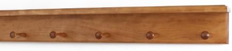 Cherry Peg Rack with Shelf -Handcrafted in The USA (Cherry, 29" with 5 pegs) by PEG+AND+RAIL