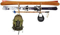 Grassracks Bamboo Ski Rack - Garage or Indoor Ski Display Rack Hallsteiner Series Indoor Horizontal Ski Wall Mount (1 or 2 Pairs of Skis, Bamboo) by Grassracks