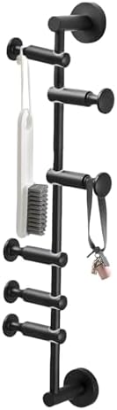 Wall Mounted Metal Vertical Tree Branch Coat Rack, 6 Adjustable Hooks - Image 2