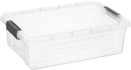 Superio Clear Storage Box with Lid, 22 Quart Plastic Container Bins for Organizing, Stackable Crate, Organizer for Home, Office, School, and Dorm by Superio