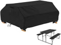AKEfit Waterproof Picnic Table Covers 6FT Heavy Duty Oxford Cloth Wind Dust Proof Anti-UV Outdoor Indoor Patio Picnic Table Bench Cover 70/72 Inch,Black by AKEfit