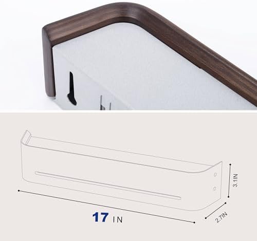 Key Holder Wall Mount with Shelf | Brown | 17 inch - Image 3