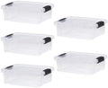 Superio 4.5 Quart Clear Plastic Storage Containers with Lids, Stackable Organizer Bins, BPA-Free Storage Boxes for Home, Office, Dorm & Classroom, 5 Pack by Superio