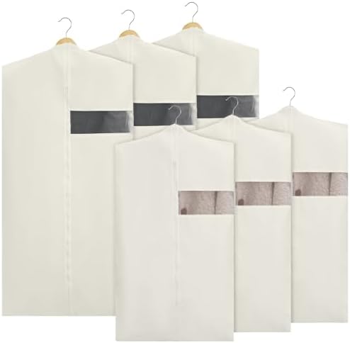 Aliceset 6 Pcs 40 Inches 50 Inches Cotton Garment Bags for Hanging Clothes by Aliceset