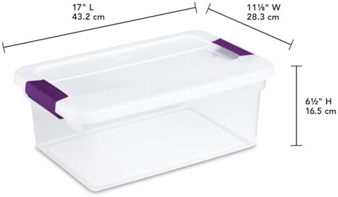 Sterilite 24-Pack ClearView Latch Box, Stackable Storage Organizer Bins for Home, 15 Quart - Image 3
