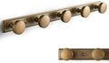 Goo-Ki 1 Pack Antique Brass Coat Rack Wall Mount Heavy Duty, Vintage Brass Towel Rack Zinc Alloy Coat Hooks Wall Mounted for Bag Hat Clothes Scarf by Home
