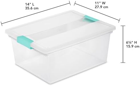 Sterilite Clip Box, Stackable Clear Plastic Bins- Deep, 8-Pack - Image 3