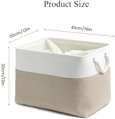 16x12x12 In Foldable Fabric Large Storage Bins with Handle 3 Pack - Image 4