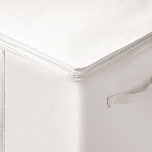TYEERS Large Storage Bags with Zipper and Clear Window, Cotton Blended Fabric Storage Containers for Seasonal Clothes and Bedding, 23.6x15.7x13.8 Inches, 8-Pack, Beige - Image 7