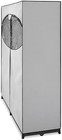 Whitmor Extra-Wide Portable Clothes Closet - 60 Inches Wide - Store Seasonal Clothing - Grey - Image 2