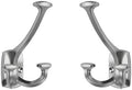 Large Wall Double-Sided Hook 10 Pack Brushed Satin Nickel Hook Decorative Heavy Duty Solid Large Coat Hooks for Towel Hanging Coats Robe Triple Coat Hook Three Prong Hook by cabinethardware