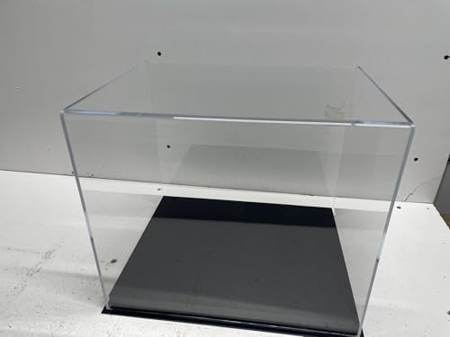 Full-Size Football Helmet Display Case - Crystal-Clear Acrylic, Black Base - No Assembly Required - Made in the USA - UV Filtering Protective Showcase for Collectible Helmets - Image 3