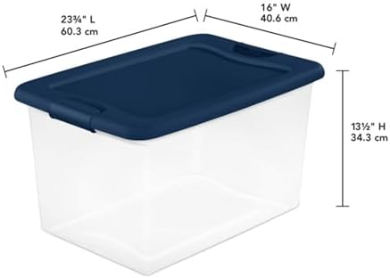 Sterilite Color Program, Large Clear Plastic Storage, 64 Quart, 24-Pack - Image 2