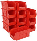 HE HUDSON EXCHANGE 11" x 5.5" x 5" (12 Pack) Plastic Stackable Storage Bin, Red by HudsonExchange