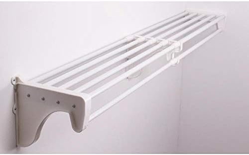 EZ Shelf - Closet Shelf with Hanging Rod - 30” to 50" Expandable, White, Closet Shelves – Strong, Holds 200 lbs – Easy Install – Backwall (Floating) with 2 End Brackets, Alternative to Wire Shelving by EZSHELF
