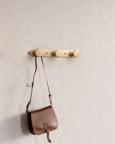 Goo-Ki Champagne Bronze Coat Rack Wall Mount with Keelplate Backplate, Heavy Duty Zinc Coat Hooks Wall Mounted, Modern Soft Gold Hat Hanger and Towel Rack for Entryway, Mudroom, and Bathroom(3 Hooks) - Image 5