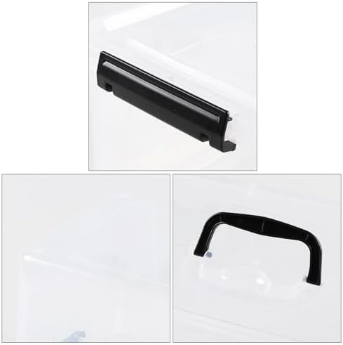 4 Packs 18 Quart Clear Plastic Storage Latching Bins with Handles - Image 4