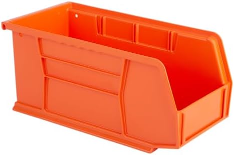HE HUDSON EXCHANGE 11" x 5.5" x 5" (12 Pack) Plastic Stackable Storage Bin, Orange - Image 2
