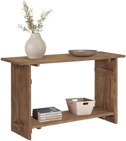 Alaterre Bethel Rustic Solid Wood Entryway Console Table, Natural by AlaterreFurniture