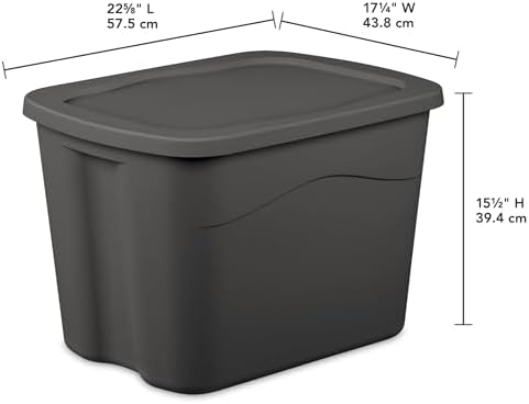 18-Gallon Plastic Storage Bins with Snap-on Lids – 8-Pack, Home Organization Essential - Image 6