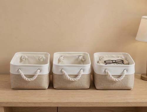11.8x7.9x5.2 Inch Fabric Small Storage Bins with Handles 6 Pack - Image 3