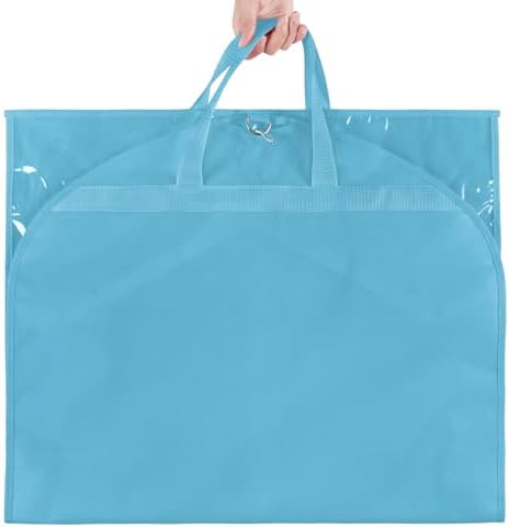 KEEGH 40 inch Clear Garment Bags for Dance Costumes, 6 Pack, Blue - Image 3