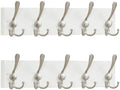 SKOLOO Creations White Solid Wood Wall Mounted Coat Rack, 5 Hooks, 16-7/8" Long - Kitchen, Mudroom, Entryway, Bathroom - Includes Mounting Hardware, Wall Coat Hanger, Towel Rack, Pack of 2 by SKOLOO
