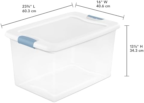 Sterilite Latching Box with Lids for Home and Office, 64 Quart, 16-Pack - Image 2