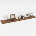 Acovy 72 Inch Floating Shelves, 12" Deep Floating Shelf Wall Mounted, 72" Wall Shelves, Rustic Deep Bookshelf, Extra Deeper & Thicker Display Shelves for Bedroom, Living Room, Walnut, Set of 1 by Acovy