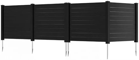 GIANTEX No-Dig Air Conditioner Fence, 4 Panels, 48''W x 36''H, Black by Giantex