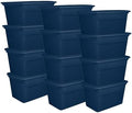 Sterilite Tote, Plastic Storage Bins with Snap Lids, 30 Gallon, 12-Pack by Sterilite