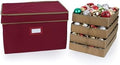 Covermates Adjustable Ornament Storage Box, 19.25" W x 13" D x 12.5" H, Red by Covermates