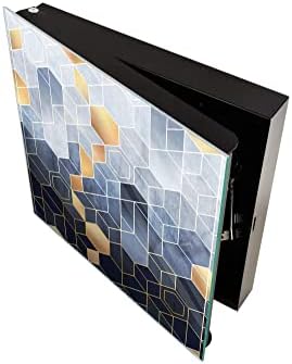 Concept Crystal 50 Keys Cabinet with Decorative Front Panel and Glass White Board KN06: Textures and Tiles 2 Series - Image 3