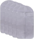 5 Pcs Non-Woven Fabrics Suit Cover Bags, Garment Bags for Hanging Clothes, Suit Bags for Closet Storage, with Transparent Window, Breathable(Gray,60 * 130cm/24 * 51in) by Unknown