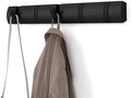 Umbra Flip Coat Rack, Wall Mounted 5-Hook Space Saving, Black/Black by Umbra