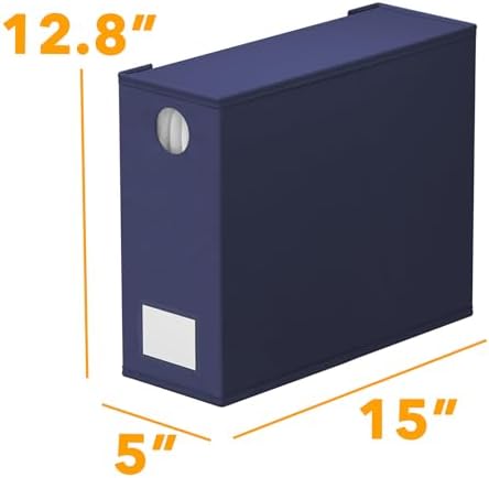 SpaceAid 6 Pack Bed Sheet Organizers and Storage, Foldable Sheet Organizer with Window for Linen Closet, Set Folder Keeper for Queen & King Size Bedding Storage (Navy Blue) - Image 7