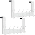 WEBI Over The Door Hook White,Over The Door Towel Rack,Door Hanger,Door Coat Towel Hanger,Door Coat Rack for Hanging Clothes,Jacket,Back of Bathroom,2 Packs by WEBI
