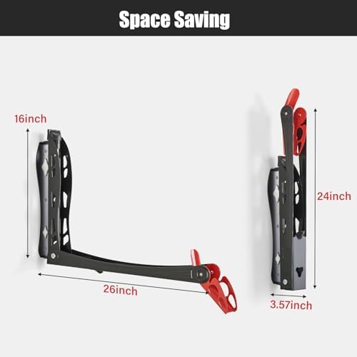 Ultrawall BIKEPAL Swivel Bike Racks, No Lift Wall Mounted Bike Rack Storage - Image 3