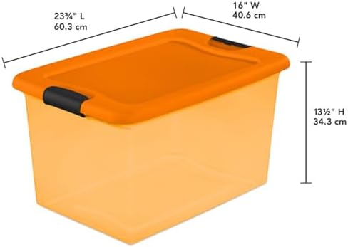 Sterilite Latching Storage Box, Stackable Bin, 64 Quart, 6-Pack - Image 3