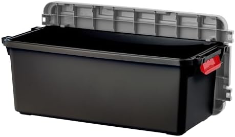 IRIS USA 2-Pack 15 Gallon Lockable Storage Trunk TrailBox, Dark Gray/Gray - Image 3