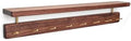 Walnut Wood Coat Rack with Shelf, Wall Mounted Rack with 8 Hooks by CUSTOMIZEYOURHOMEATMatooya