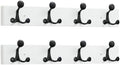 SKOLOO 24-Inch White Wood Coat Rack Wall Mount with 4 Triple Hooks - Ideal for Family Entrances, Classrooms, and Pet Supplies Storage - Perfect Coat Hooks for Wall, Pack of 2 by SKOLOO