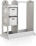 Guidecraft See and Store Dress-up Center – Gray: Kids Dramatic Play Storage Armoire with Mirror, Rack, Shelves & Bottom Tray - Toddlers Costume & Toy Organizer Furniture by Unknown