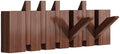 Coat Rack Wall Mount, Wooden Coat Rack, Piano Key Coat Rack, 6 Hooks Flip Down Wall Hook Rack, Walnut by Unknown