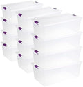 Sterilite 12-Pack 110 Quart ClearView Latch Box, Stackable Organizer Bins with Latching Lids - Clear Plastic Organization Containers for Closet, Bedroom, Shelving Units and Everyday Home Storage by Sterilite