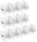 Homsorout Fabric Closet Storage Cubes - 10 Pack Square Storage Bins with Dual Handles for Clothes, Towels, Toys, Cube Storage Organizers for Bedroom, Nursery, Shelves, Closet, Small Spaces, White by Homsorout