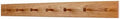 Cherry Shaker Peg Rack 4.5" Extra Wide (Cherry, 41" x 4.5" with 7 pegs) by PEG+AND+RAIL
