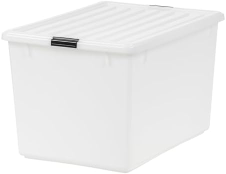 IRIS USA 132 Qt Stackable Storage Bins with Lids, Clear - Image 7